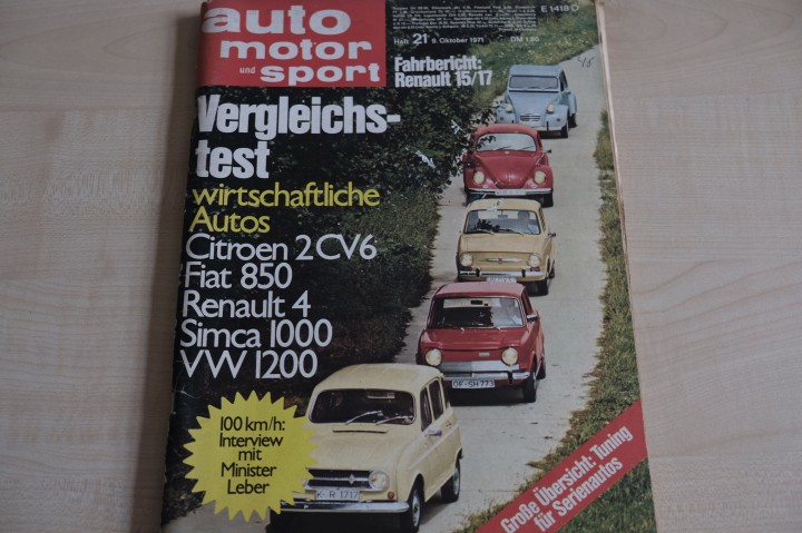 Deckblatt Auto Motor und Sport (21/1971)